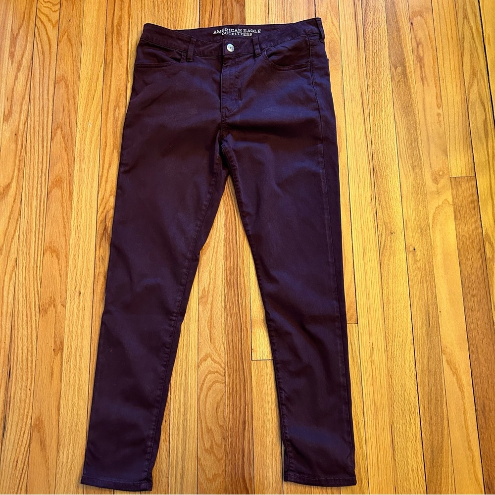 American Eagle 🦅 14 LONG Hi-Rise Jegging Maroon